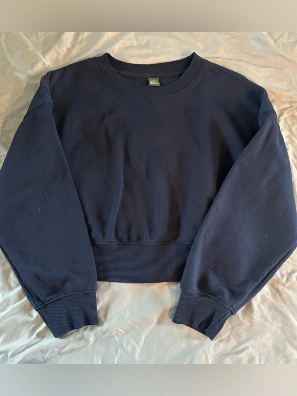 Wild Fable - Oversized Crop Sweatshirt - Navy - Sz: M - Picture 1 of 3
